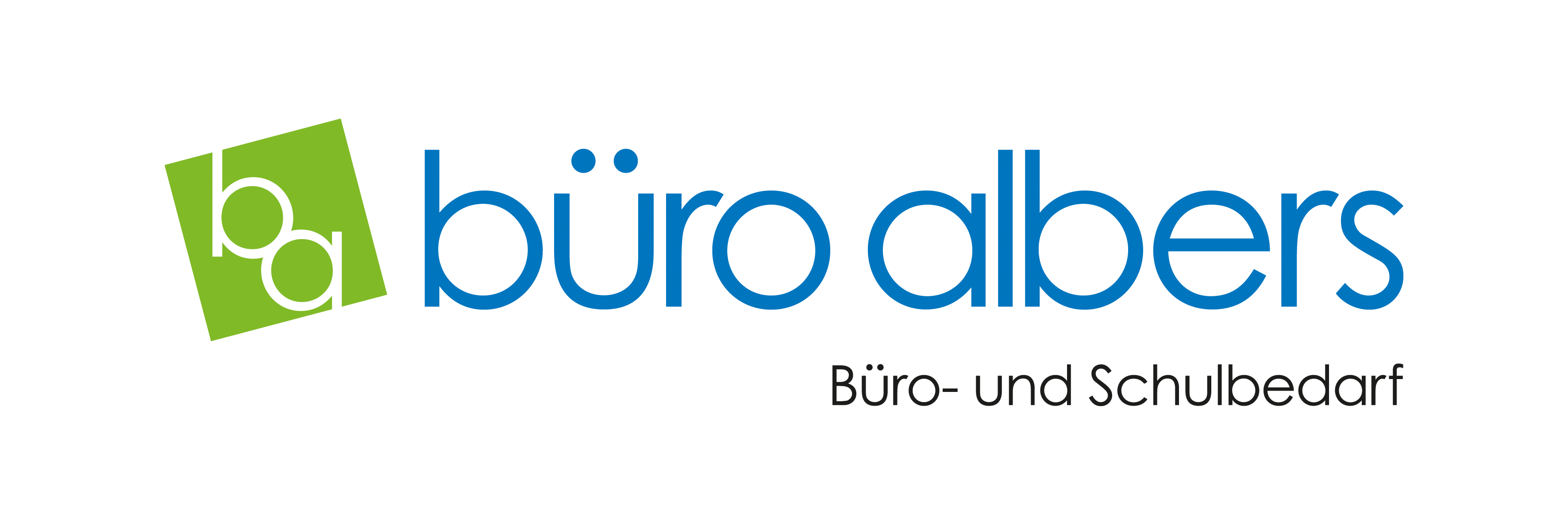 Logo Büro Albers mit Claim Büro- und Schulbedarf
